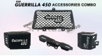 Fit For Royal Enfield Guerrilla 450 4 Pcs Accessories Combo Pack Black - SPAREZO